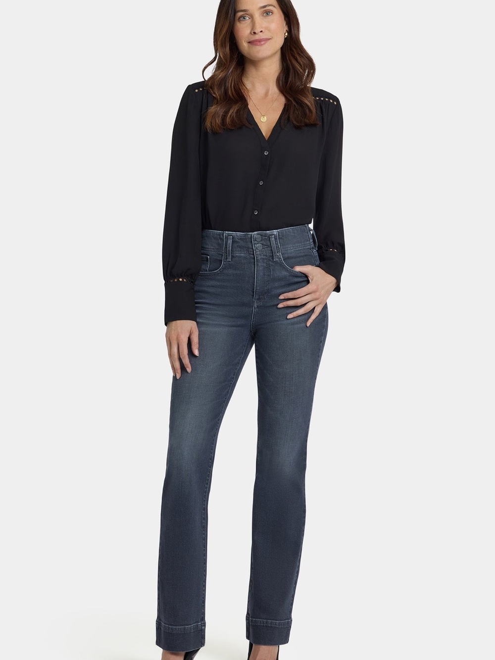 NYDJ Barbara Bootcut Jeans - Dark Blue